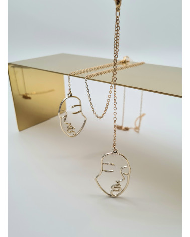 Řetízek na brýle – Šperk na brýle zlatá tvář